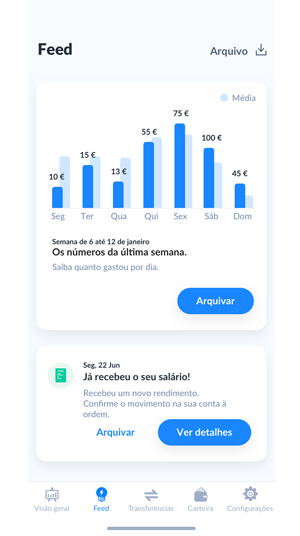 App DABOX - ecrã Dicas e Objetivos