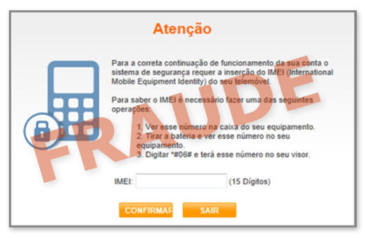 Tentativa de fraude de 4 de maio de 2012 - ecrã 2