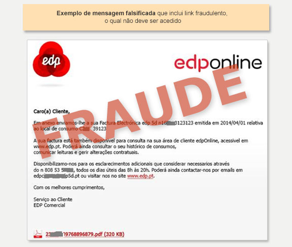 exemplo de mensagem fraudulenta