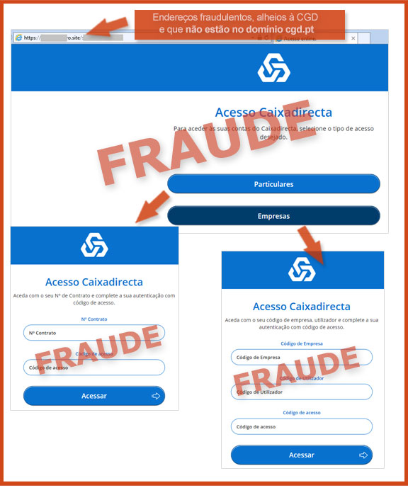 ecran1 com exemplo de mensagem fraudulenta
