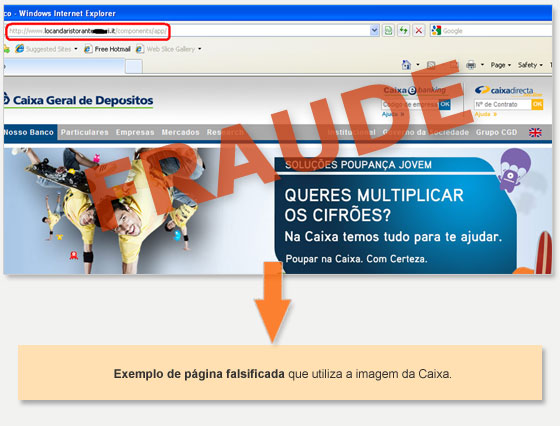 Exemplo de solicitações fraudulentas de dados pessoais e confidenciais;