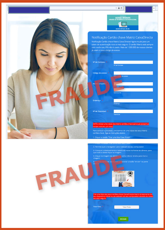 ecran1 com exemplo de mensagem fraudulenta