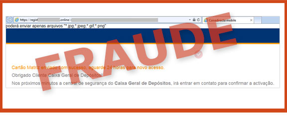 ecran5 com exemplo de fraude