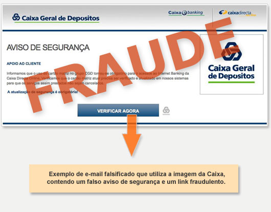Exemplo de e-mail falsificado