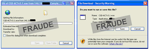 Download de software malicioso