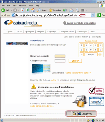 Exemplo de email fraudulento