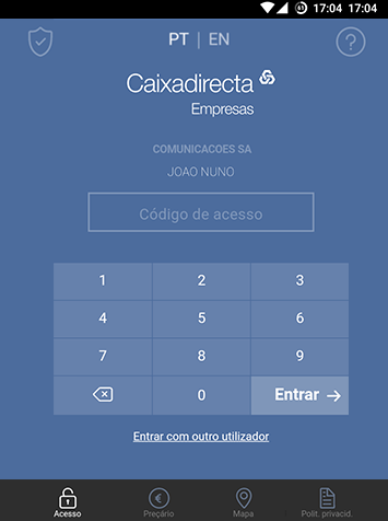 App Caixadirecta Empresas- login