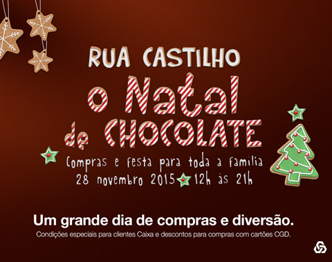 Caixa &eacute; o banco oficial do Natal de Chocolate na Rua Castilho