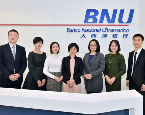 Equipa da Agência do BNU em Hengqin