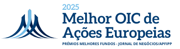 Logotipo prémio - Melhor 'OIC de ações europeias' 2025