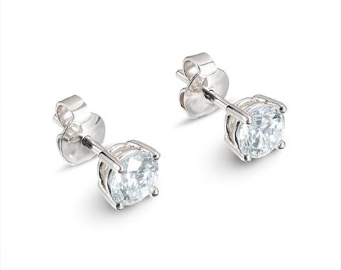 Brincos Polaris ouro branco