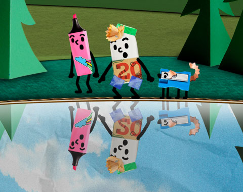 O espelho da floresta mágica